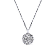 Load image into Gallery viewer, Gabriel Silk Collection White Gold Diamond Pendant Necklace (0.1 CTW)