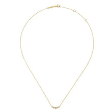 Load image into Gallery viewer, Gabriel Indulgence Collection Yellow Gold Necklace with Arc of Round Diamonds (0.1 CTW)