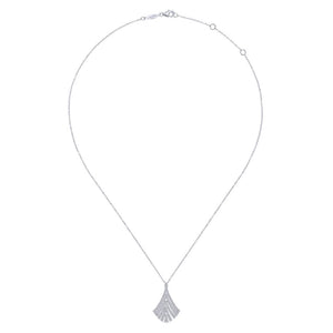 Gabriel Art Moderne Collection White Gold Diamond Pendant Necklace (0.63 CTW)