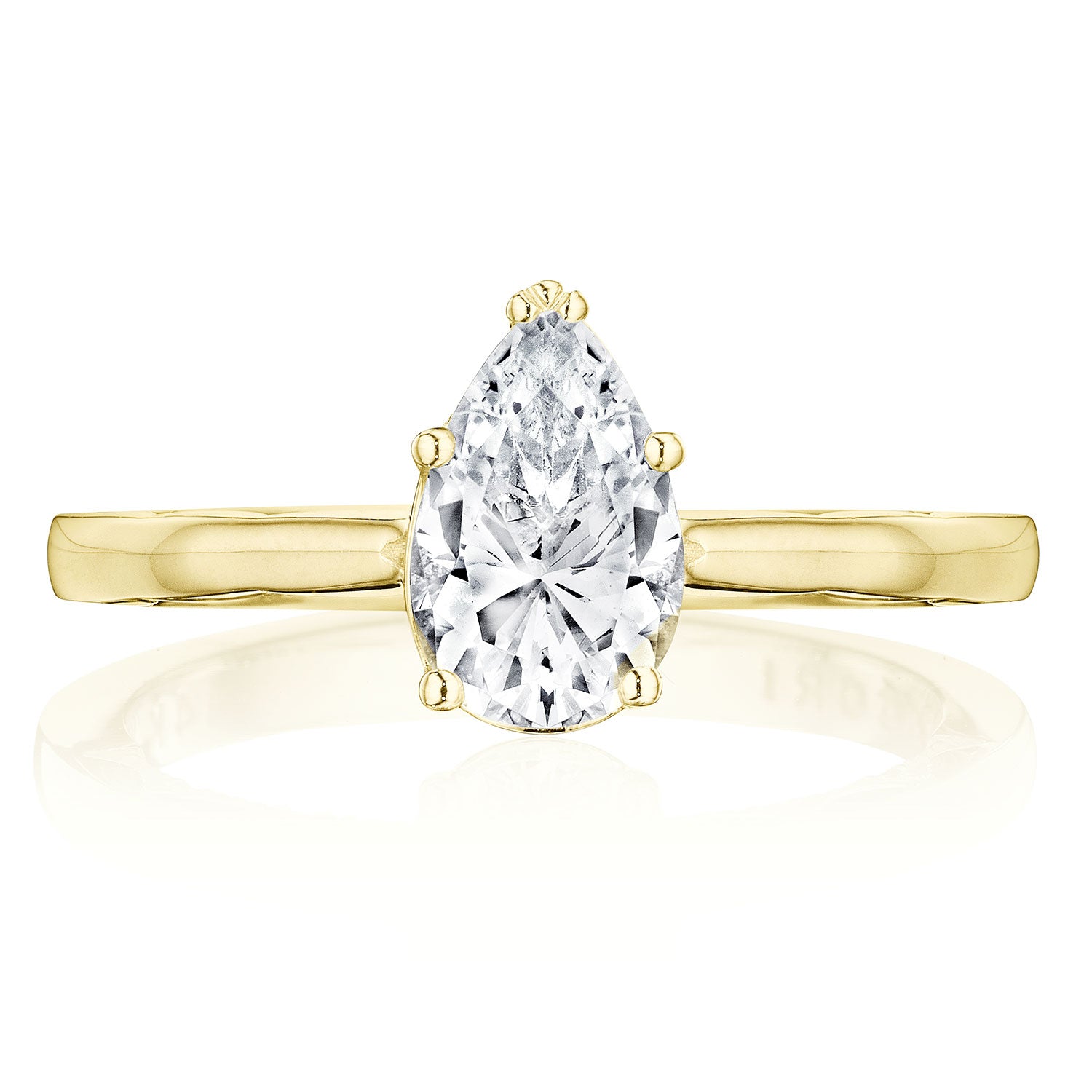Tacori 14k Yellow Gold Coastal Crescent Collection Classic Engagement Ring Setting 0.06CTW