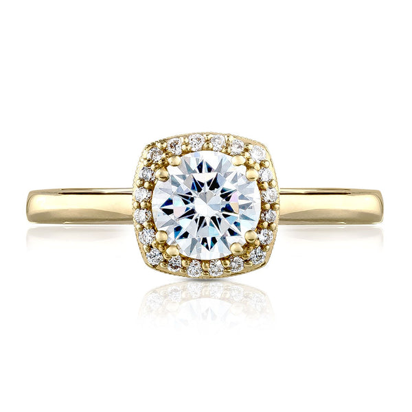 Tacori 14k Yellow Gold Coastal Crescent Collection Engagement Ring Setting 0.17CTW