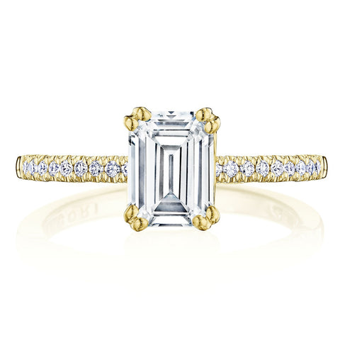 Tacori 14k Yellow Gold Coastal Crescent Collection Classic Engagement Ring Setting 0.17CTW