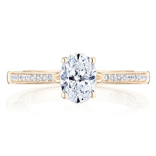 Load image into Gallery viewer, Tacori 14k Rose Gold Coastal Crescent Collection Classic Engagement Ring 0.14CTW