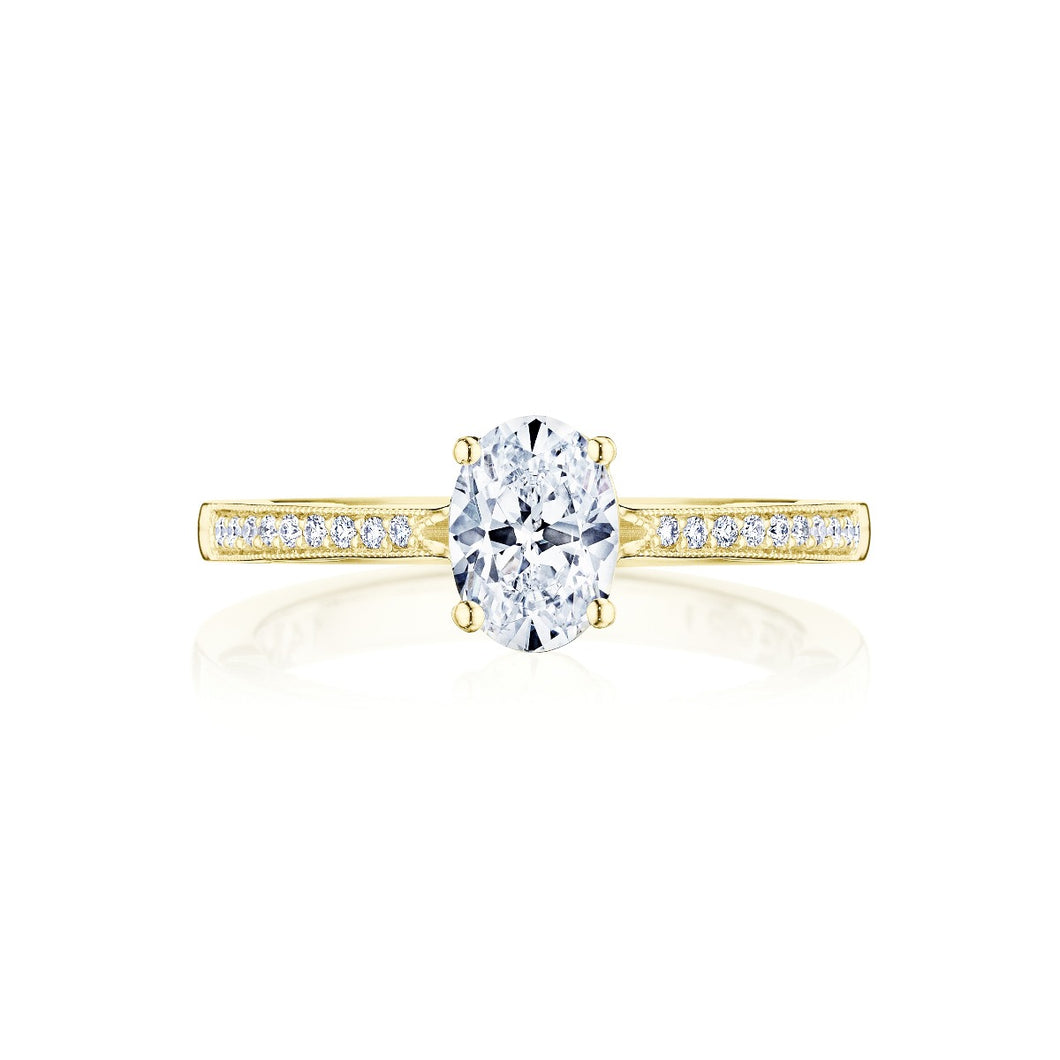 Tacori 14k Yellow Gold Coastal Crescent Collection Classic Engagement Ring 0.14CTW