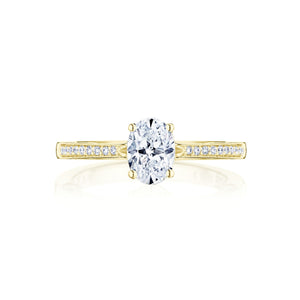 Tacori 14k Yellow Gold Coastal Crescent Collection Classic Engagement Ring 0.14CTW