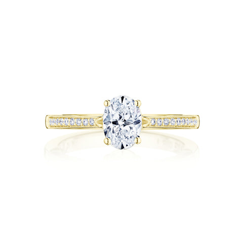 Tacori 14k Yellow Gold Coastal Crescent Collection Classic Engagement Ring 0.14CTW