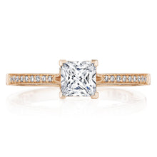 Load image into Gallery viewer, Tacori 14k Rose Gold Coastal Crescent Collection Classic Engagement Ring 0.14CTW
