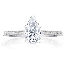 Load image into Gallery viewer, Tacori 14k White Gold Coastal Crescent Collection Classic Engagement Ring 0.14CTW