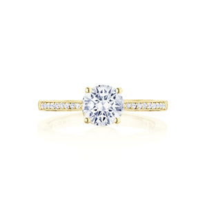 Tacori 14k Yellow Gold Coastal Crescent Collection Classic Engagement Ring 0.14CTW