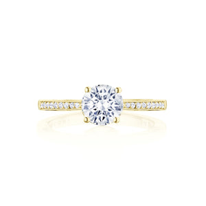 Tacori 14k Yellow Gold Coastal Crescent Collection Classic Engagement Ring 0.14CTW