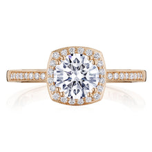 Load image into Gallery viewer, Tacori 14k Rose Gold Coastal Crescent Collection Classic Engagement Ring 0.25CTW