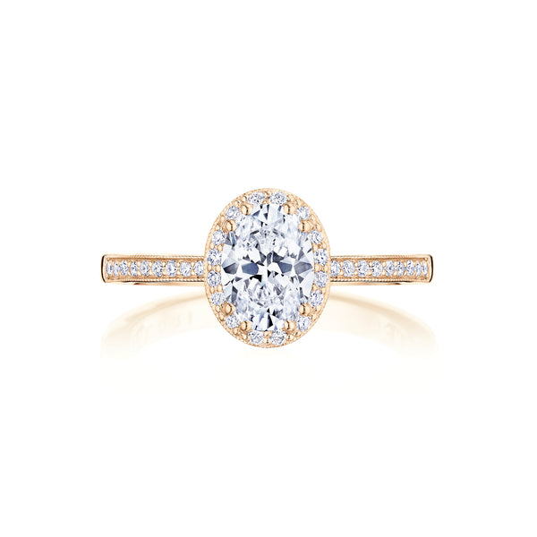 Tacori 14k Rose Gold Coastal Crescent Collection Classic Engagement Ring Setting 0.23CTW