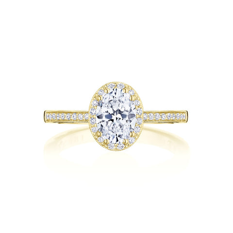 Tacori 14k Yellow Gold Coastal Crescent Collection Classic Engagement Ring setting 0.23CTW