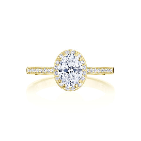 Tacori 14k Yellow Gold Coastal Crescent Collection Classic Engagement Ring 0.23CTW