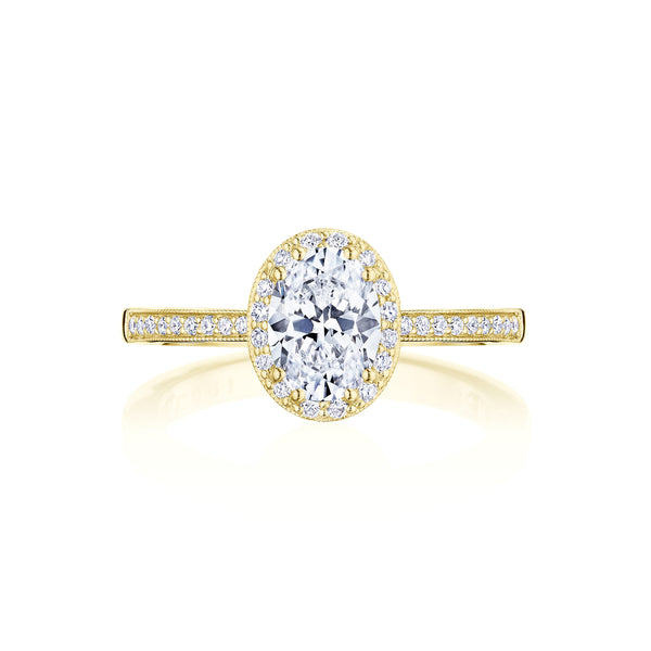 Tacori 14k Yellow Gold Coastal Crescent Collection Classic Engagement Ring setting 0.23CTW