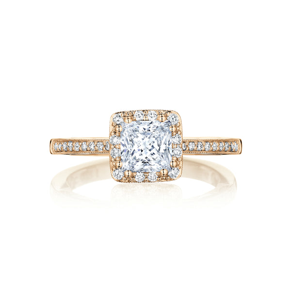 Tacori 14k Rose Gold Coastal Crescent Collection Classic Engagement Ring Setting 0.23CTW