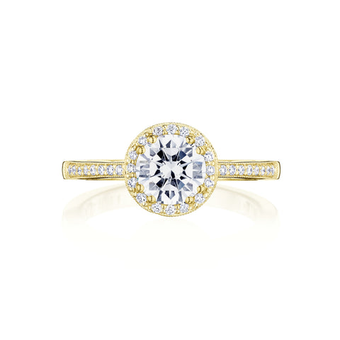 Tacori 14k Yellow Gold Coastal Crescent Collection Classic Engagement Ring Setting 0.23CTW