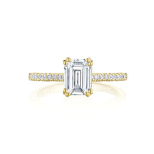 Load image into Gallery viewer, Tacori 14k Yellow Gold Coastal Crescent Collection Classic Engagement Ring 0.16CTW