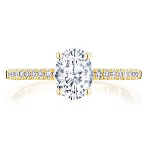 Tacori 14k Yellow Gold Coastal Crescent Collection Classic Engagement Ring 0.16CTW