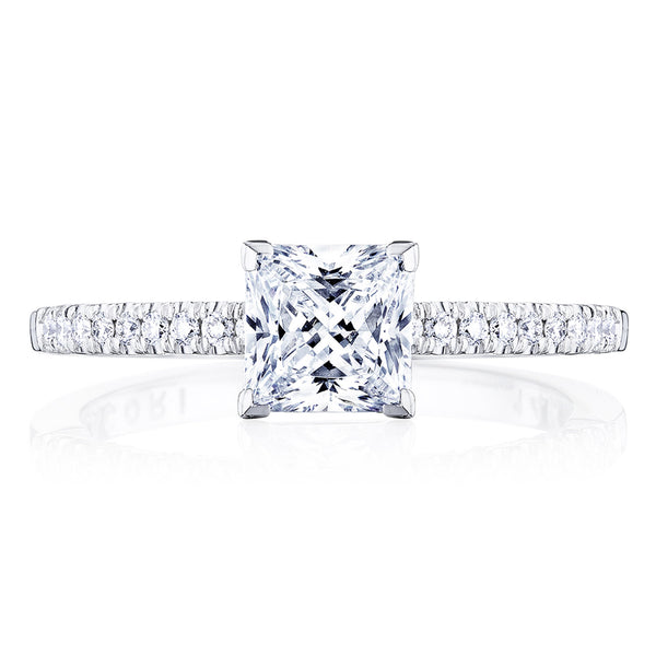 Tacori 14k White Gold Coastal Crescent Collection Classic Engagement Ring Setting 0.16CTW
