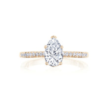 Load image into Gallery viewer, Tacori 14k Rose Gold Coastal Crescent Collection Classic Engagement Ring 0.16CTW