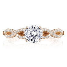 Load image into Gallery viewer, Tacori 14k Rose Gold Coastal Crescent Collection Classic Engagement Ring 0.25CTW