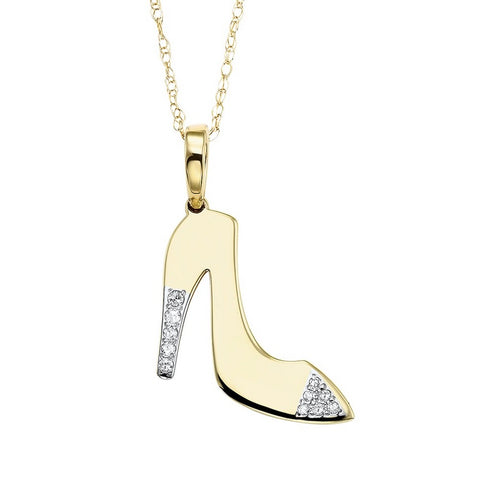 Gold Diamond Pendant (Shoe)