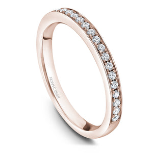 Noam Carver Rose Gold Milgrain Bezel Halo Ring Setting  (0.20 CTW)