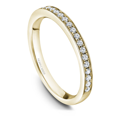 Noam Carver Yellow Gold Milgrain Bezel Halo Engagement Ring Setting (0.20 CTW)