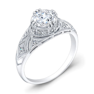Jolie Designs Round Diamond Vintage Engagement Ring (013 CTW)