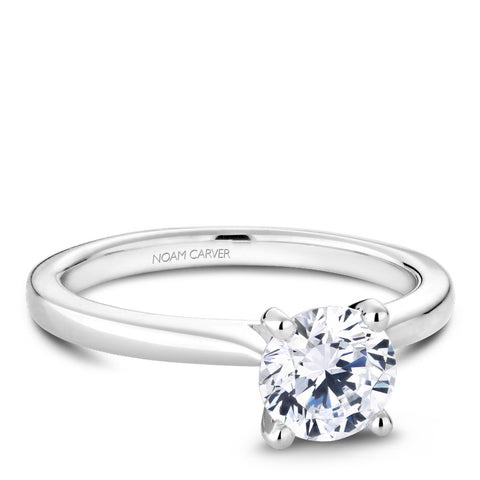 Noam Carver White Gold Solitaire Engagement Ring Setting