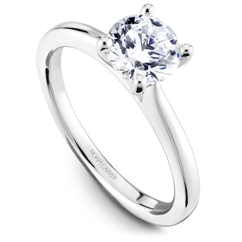 Noam Carver White Gold Solitaire Engagement Ring Setting