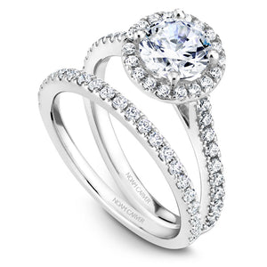 Noam Carver White Gold Diamond Engagement Ring wtih Halo (0.39 CTW)