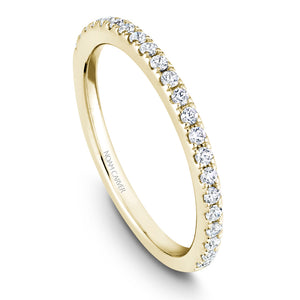 Noam Carver Yellow Gold Cushion Diamond Engagement Ring Setting with Halo (0.38 CTW)