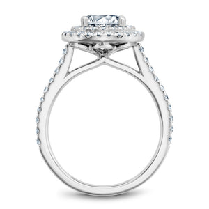 Noam Carver White Gold Diamond Engagement Ring with Double Halo (0.51 CTW)