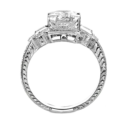 Jolie Designs Round Diamond Vintage Engagement Ring (.22 CTW)