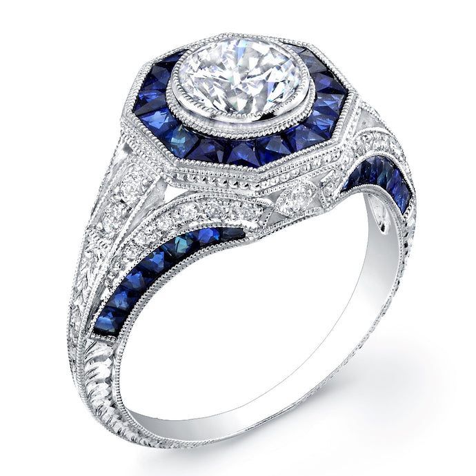 Jolie Designs Round Diamond Halo Engagement Ring (1.90 CTW)