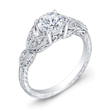 Load image into Gallery viewer, Jolie Designs Round Diamond Vintage Engagement Ring (0.12 CTW)