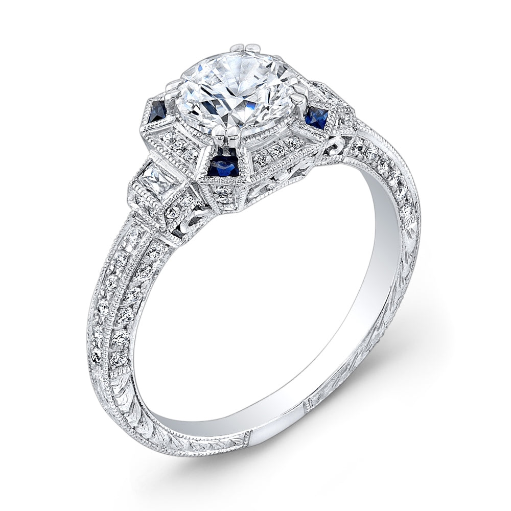 Jolie Designs Round Diamond Vintage Engagement Ring (0.47 CTW)