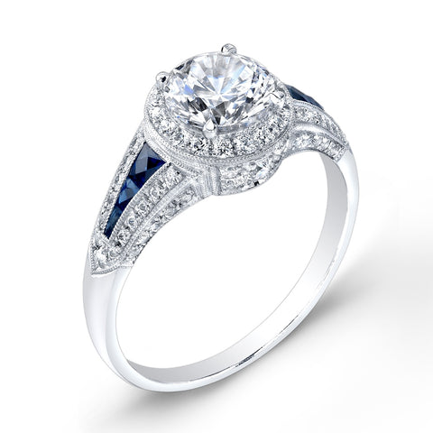 Jolie Designs Round Diamond Vintage Engagement Ring (0.67 CTW)