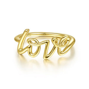 Gabriel and Co. 14K Yellow Gold Love Ring