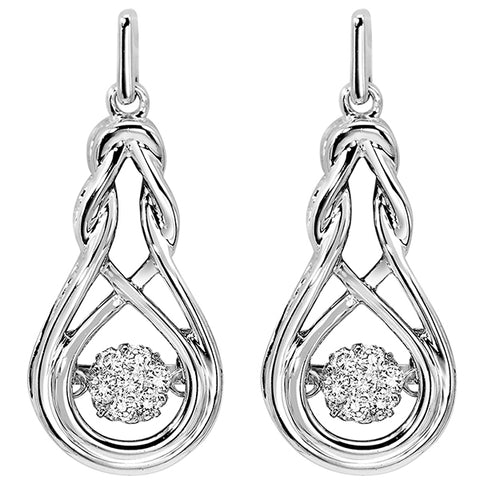 Silver Diamond Rhythm Of Love Earrings