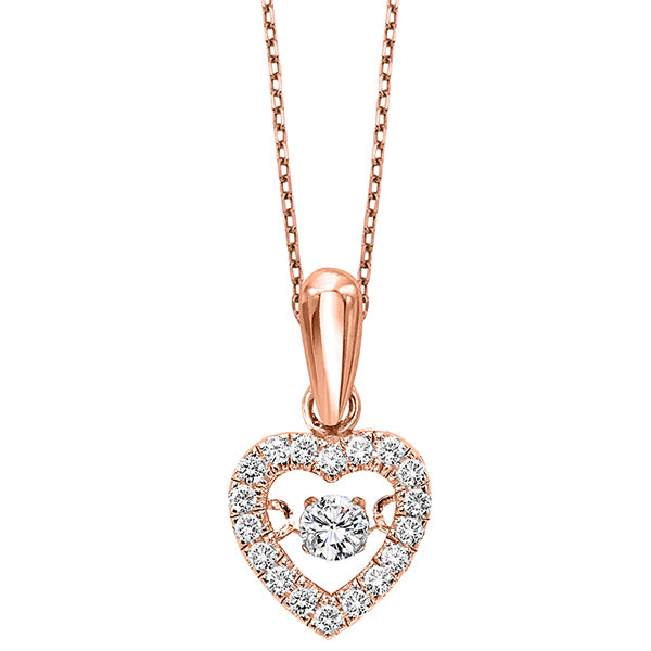 10K Diamond Rhythm of Love Pendant (0.20 ctw)