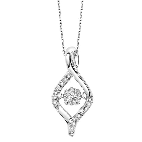 Silver Diamond ROL Pendant