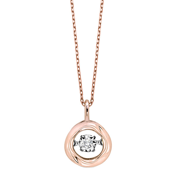 Rose Gold Diamond Rhythm of Love Pendant