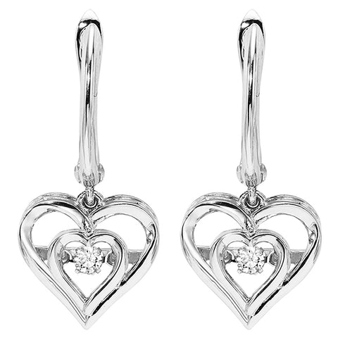 Silver Diamond Earrings