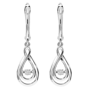 Silver Diamond ROL Earrings