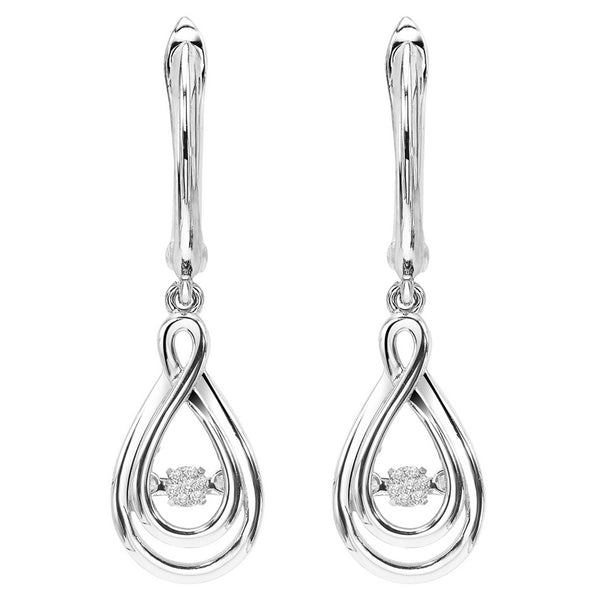 Silver Diamond ROL Earrings