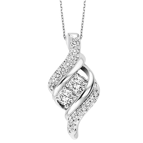 14K Diamond Two Stone Pendant (0.50 CTW)