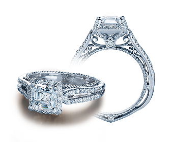 Verragio Venetian Asscher Diamond Engagement Ring Setting (0.35 CTW)
